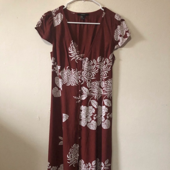 Forever 21 Chestnut Floral Print Dress - Picture 4 of 7